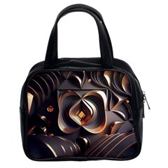 Ai Generated Swirls Space Design Fractal Light 3d Pattern Classic Handbag (two Sides) by Ravend