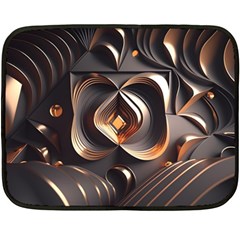 Ai Generated Swirls Space Design Fractal Light 3d Pattern One Side Fleece Blanket (mini) by Ravend