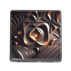 Ai Generated Swirls Space Design Fractal Light 3d Pattern Memory Card Reader (square 5 Slot)