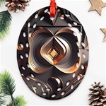 Ai Generated Swirls Space Design Fractal Light 3d Pattern Ornament (Oval Filigree) Front