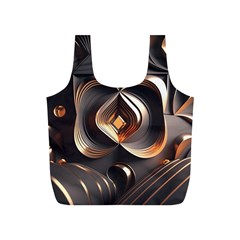 Ai Generated Swirls Space Design Fractal Light 3d Pattern Full Print Recycle Bag (s) by Ravend