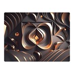 Ai Generated Swirls Space Design Fractal Light 3d Pattern Premium Plush Fleece Blanket (Mini) 35 x27  Blanket Front