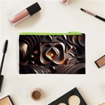 Ai Generated Swirls Space Design Fractal Light 3d Pattern Cosmetic Bag (XS) Back