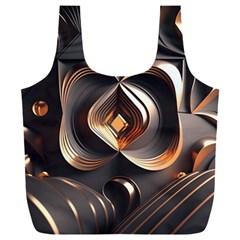 Ai Generated Swirls Space Design Fractal Light 3d Pattern Full Print Recycle Bag (xxxl) by Ravend