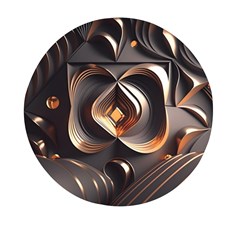 Ai Generated Swirls Space Design Fractal Light 3d Pattern Mini Round Pill Box (pack Of 5) by Ravend