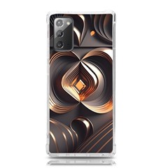 Ai Generated Swirls Space Design Fractal Light 3d Pattern Samsung Galaxy Note 20 Tpu Uv Case by Ravend