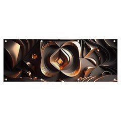 Ai Generated Swirls Space Design Fractal Light 3d Pattern Banner And Sign 8  X 3  by Ravend