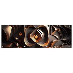 Ai Generated Swirls Space Design Fractal Light 3d Pattern Banner And Sign 9  X 3  by Ravend