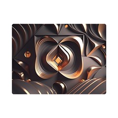 Ai Generated Swirls Space Design Fractal Light 3d Pattern One Side Premium Plush Fleece Blanket (mini) by Ravend