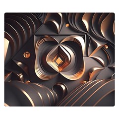 Ai Generated Swirls Space Design Fractal Light 3d Pattern One Side Premium Plush Fleece Blanket (small) by Ravend