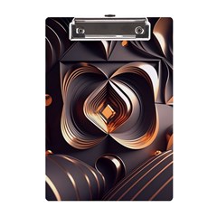 Ai Generated Swirls Space Design Fractal Light 3d Pattern A5 Acrylic Clipboard