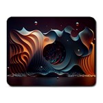 Ai Generated Space Design Fractal Light Motion Small Mousepad Front