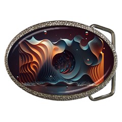 Ai Generated Space Design Fractal Light Motion Belt Buckles by Ravend