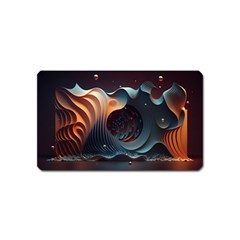 Ai Generated Space Design Fractal Light Motion Magnet (name Card)