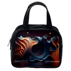 Ai Generated Space Design Fractal Light Motion Classic Handbag (one Side) by Ravend