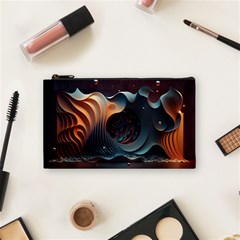 Ai Generated Space Design Fractal Light Motion Cosmetic Bag (small) by Ravend