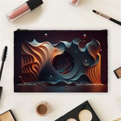 Ai Generated Space Design Fractal Light Motion Cosmetic Bag (large) by Ravend