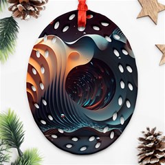 Ai Generated Space Design Fractal Light Motion Ornament (oval Filigree) by Ravend