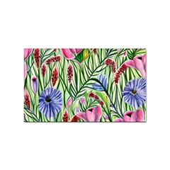 Celestial Watercolor Flower Sticker (rectangular) by GardenOfOphir