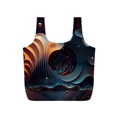 Ai Generated Space Design Fractal Light Motion Full Print Recycle Bag (s) by Ravend