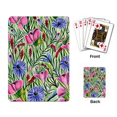 Celestial Watercolor Flower Playing Cards Single Design (rectangle) by GardenOfOphir