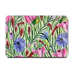 Celestial Watercolor Flower Small Doormat by GardenOfOphir