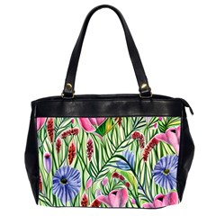 Celestial Watercolor Flower Oversize Office Handbag (2 Sides) by GardenOfOphir