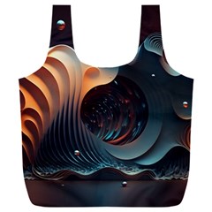 Ai Generated Space Design Fractal Light Motion Full Print Recycle Bag (xxl)