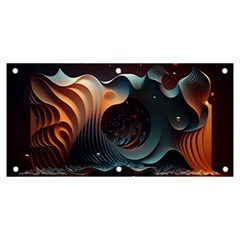 Ai Generated Space Design Fractal Light Motion Banner And Sign 6  X 3  by Ravend