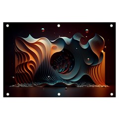 Ai Generated Space Design Fractal Light Motion Banner And Sign 6  X 4  by Ravend