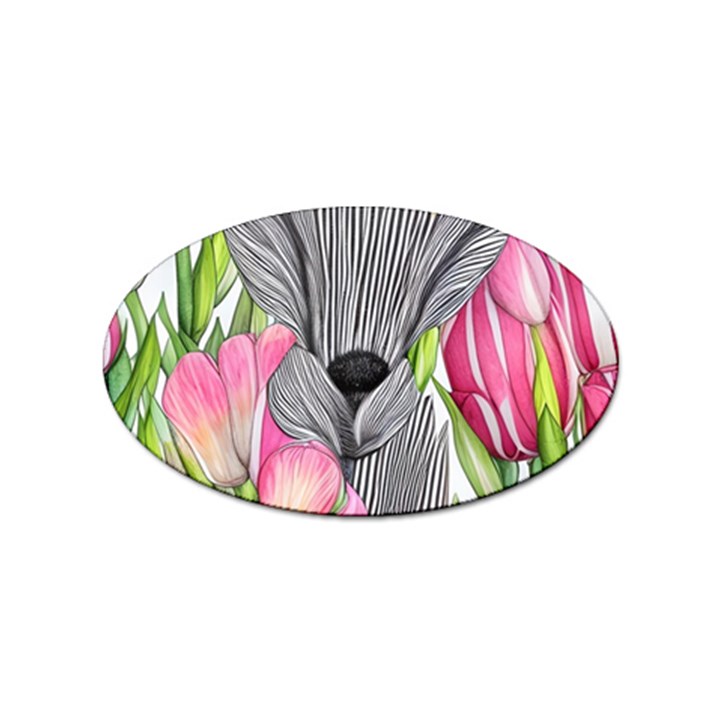 Budding And Captivating Sticker Oval (100 pack)