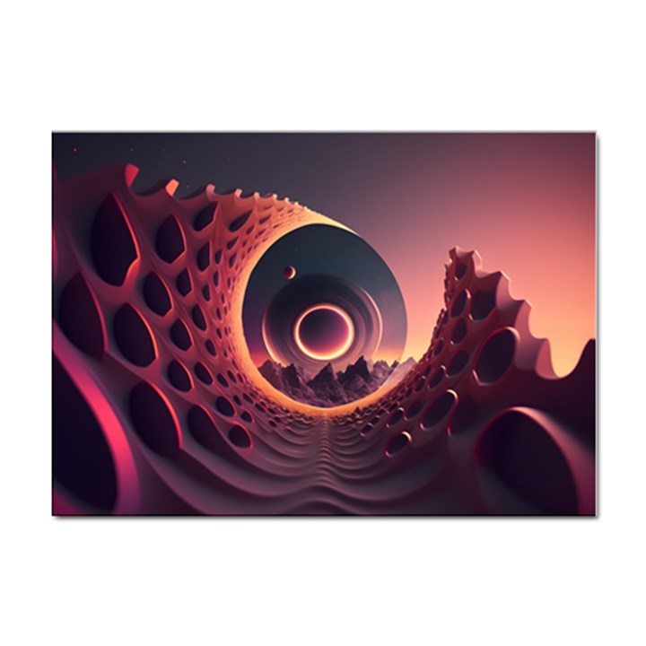 Ai Generated Swirl Space Design Fractal Light 3d Art Sticker A4 (100 pack)