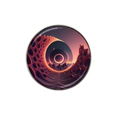 Ai Generated Swirl Space Design Fractal Light 3d Art Hat Clip Ball Marker by Ravend