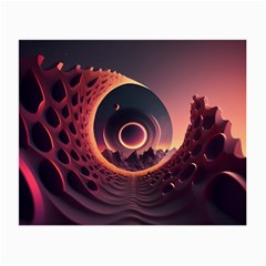 Ai Generated Swirl Space Design Fractal Light 3d Art Small Glasses Cloth by Ravend