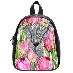 Budding And Captivating School Bag (small) by GardenOfOphir