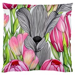 Budding And Captivating Large Cushion Case (one Side) by GardenOfOphir