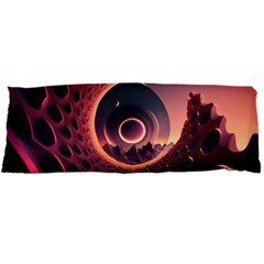 Ai Generated Swirl Space Design Fractal Light 3d Art Body Pillow Case Dakimakura (two Sides) by Ravend