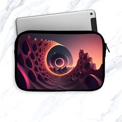 Ai Generated Swirl Space Design Fractal Light 3d Art Apple Ipad Mini Zipper Cases by Ravend