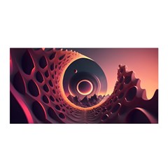 Ai Generated Swirl Space Design Fractal Light 3d Art Satin Wrap 35  X 70  by Ravend