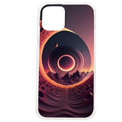 Ai Generated Swirl Space Design Fractal Light 3d Art Iphone 12 Pro Max Tpu Uv Print Case by Ravend