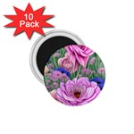 Broken And Budding Watercolor Flowers 1.75  Magnets (10 pack)  Front