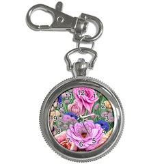 Broken And Budding Watercolor Flowers Key Chain Watches by GardenOfOphir