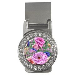 Broken And Budding Watercolor Flowers Money Clips (cz)  by GardenOfOphir