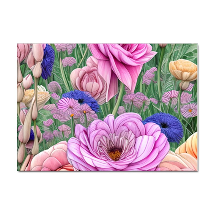 Broken And Budding Watercolor Flowers Sticker A4 (100 pack)