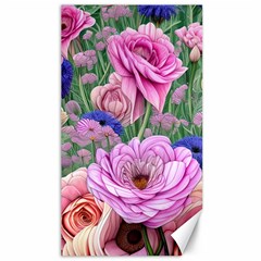 Broken And Budding Watercolor Flowers Canvas 40  X 72  by GardenOfOphir