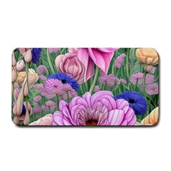 Broken And Budding Watercolor Flowers Medium Bar Mat by GardenOfOphir