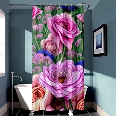 Broken And Budding Watercolor Flowers Shower Curtain 36  X 72  (stall)  by GardenOfOphir