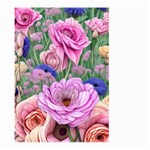 Broken And Budding Watercolor Flowers Large Garden Flag (Two Sides) Front