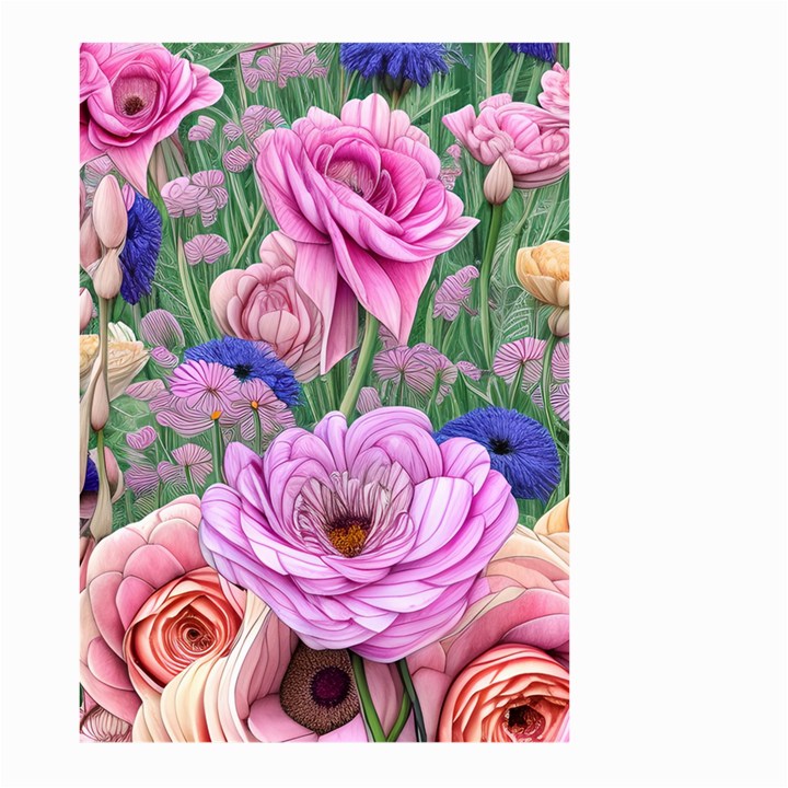 Broken And Budding Watercolor Flowers Large Garden Flag (Two Sides)