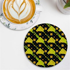 Background Graphic Decor Backdrop Design Art Uv Print Round Tile Coaster by Ravend